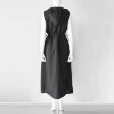 画像5: 【 MARGAUX VINTAGE 】 マルゴーヴィンテージ ハーフジップ ウエスト ドローコード フーディ ジョーゼット ワンピース 春夏秋 レディース  (5)