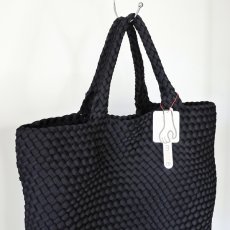 画像5: 【 motte 】 モッテ 手編み イントレチャート メッシュ 携帯ポーチ付き L トート バッグ オールシーズン 男女兼用  (5)