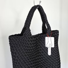 画像4: 【 motte 】 モッテ 手編み イントレチャート メッシュ ポーチ付き M トート バッグ オールシーズン 男女兼用  (4)