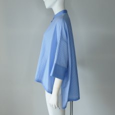 画像4: 【 CYAN TOKYO 】シアン トーキョー アーチヘム ストライブ ヘンリー シャツ ブラウス プルオーバー 春夏秋 レディース  (4)