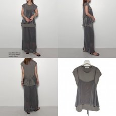 画像7: 【 CHIGNON 】 シニヨン ベロア メッシュ キャミ カットソー 春夏秋 レディース  (7)