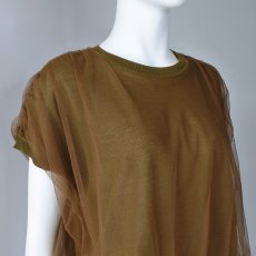 画像2: 【 RILATO 】 リラート 異素材ドッキング チュール メッシュ サマーニット プルオーバー 春夏秋 レディース  (2)
