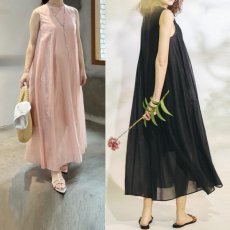画像7: 【 anana 】 アナナ エアリー サーマー セルロース Aライン ワンピース 春夏秋 レディース  (7)