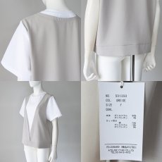 画像9: 《 上下セット 》【 CYAN TOKYO 】シアン トーキョー レイヤーライクコンビ カットソー スパイラルライン 2タック ワイド パンツ セットアップ 春夏秋 レディース  (9)