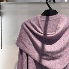 画像12: 【予約商品】《納期：2025年9月下旬》【 CLOCHE 】 クロッシェ クロシェ ウール混 ストール付き もちもち ミドルゲージ クルーネック プルオーバー ニット 春秋冬 レディース  (12)