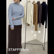 画像1: 【予約商品】《納期：2025年9月下旬》【 CLOCHE 】 クロッシェ クロシェ もちもち ノンチク ボトルネック サイドライン プルオーバー リブ ニット 春秋冬 レディース  (1)