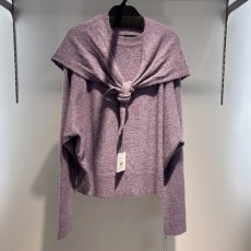 画像8: 【予約商品】《納期：2025年9月下旬》【 CLOCHE 】 クロッシェ クロシェ ウール混 ストール付き もちもち ミドルゲージ クルーネック プルオーバー ニット 春秋冬 レディース  (8)