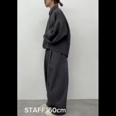 画像3: 【予約商品】《納期：2025年9月中旬》《 セットアップ対応 》【 CLOCHE 】 クロッシェ クロシェ ゆったりシルエット ウール調 ウォッシャブル コクーン シャツ ブラウス 春秋冬 レディース  (3)
