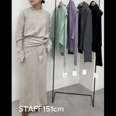 画像1: 【予約商品】《納期：2025年9月下旬》【 CLOCHE 】 クロッシェ クロシェ ウール混 ストール付き もちもち ミドルゲージ クルーネック プルオーバー ニット 春秋冬 レディース  (1)