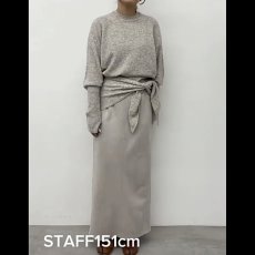 画像3: 【予約商品】《納期：2025年9月下旬》【 CLOCHE 】 クロッシェ クロシェ ウール混 ストール付き もちもち ミドルゲージ クルーネック プルオーバー ニット 春秋冬 レディース  (3)