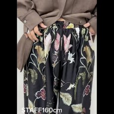 画像3: 【予約商品】《納期：2025年8月下旬》【 CLOCHE 】 クロッシェ クロシェ ボタニカル柄 テロテロ ワイドパンツ 春秋 レディース  (3)