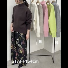 画像1: 【予約商品】《納期：2025年9月下旬》【 CLOCHE 】 クロッシェ クロシェ ハイネック ミドルゲージ ウール 100％ プルオーバー ニット 春秋冬 レディース  (1)