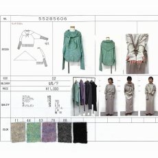 画像7: 【予約商品】《納期：2025年9月下旬》【 CLOCHE 】 クロッシェ クロシェ ウール混 ストール付き もちもち ミドルゲージ クルーネック プルオーバー ニット 春秋冬 レディース  (7)