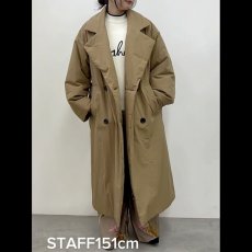 画像2: 【予約商品】《納期：2025年9月下旬》【 CLOCHE 】 クロッシェ クロシェ 軽量 中綿 ダウン ベルテッド ロング コート 春秋冬 レディース  (2)