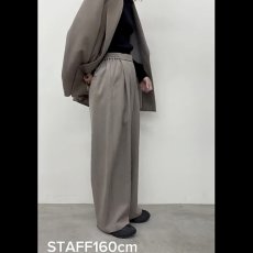 画像3: 【予約商品】《納期：2025年9月中旬》《 セットアップ対応 》【 CLOCHE 】 クロッシェ クロシェ ウール調 ウォッシャブル ストレッチ 抗ピリング カーブ パンツ 春秋冬 レディース  (3)