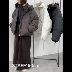 画像1: 【予約商品】《納期：2025年10月中旬》【 CLOCHE 】 クロッシェ クロシェ 極暖 撥水加工 オーバーサイズ コクーン ハイブリッド ダウン ジャケット 春秋冬 レディース  (1)