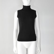 画像1: 【 CLOCHE 】 クロッシェ クロシェ きれいめ ハイネック ニット タンクトップ 春夏秋 レディース  (1)