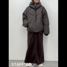画像2: 【予約商品】《納期：2025年10月中旬》【 CLOCHE 】 クロッシェ クロシェ 極暖 撥水加工 オーバーサイズ コクーン ハイブリッド ダウン ジャケット 春秋冬 レディース  (2)