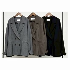 画像1: 【予約商品】《納期：2025年9月上中旬》《 セットアップ対応 》【 CYNICAL 】シニカル 高品質 日本製生地 ゆったりシルエット ソフトフランネル ダブル ジャケット 春秋冬 レディース  (1)