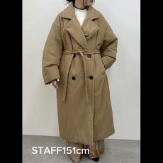 画像3: 【予約商品】《納期：2025年9月下旬》【 CLOCHE 】 クロッシェ クロシェ 軽量 中綿 ダウン ベルテッド ロング コート 春秋冬 レディース  (3)