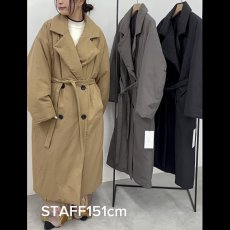 画像6: 【予約商品】《納期：2025年9月下旬》【 CLOCHE 】 クロッシェ クロシェ 軽量 中綿 ダウン ベルテッド ロング コート 春秋冬 レディース  (6)