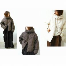 画像6: 【予約商品】《納期：2025年10月中旬》【 CLOCHE 】 クロッシェ クロシェ 極暖 撥水加工 オーバーサイズ コクーン ハイブリッド ダウン ジャケット 春秋冬 レディース  (6)