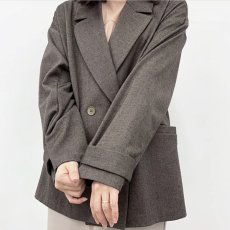 画像5: 【予約商品】《納期：2025年9月上中旬》《 セットアップ対応 》【 CYNICAL 】シニカル 高品質 日本製生地 ゆったりシルエット ソフトフランネル ダブル ジャケット 春秋冬 レディース  (5)