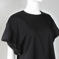画像2: 【 PASSIONE 】 パシオーネ 異素材コンビ きれいめ シルケット Tシャツ カットソー 春夏秋 レディース  (2)