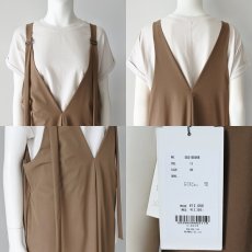 画像6: 《 セットアップ 対応》【 CLOCHE 】 クロッシェ クロシェ 接触冷感 撥水 ストレッチ Vネック ジャンパースカート 春夏秋 レディース  (6)