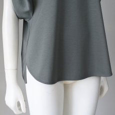 画像3: 【 PASSIONE 】 パシオーネ 異素材コンビ きれいめ シルケット Tシャツ カットソー 春夏秋 レディース  (3)