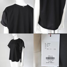 画像6: 【 PASSIONE 】 パシオーネ 異素材コンビ きれいめ シルケット Tシャツ カットソー 春夏秋 レディース  (6)