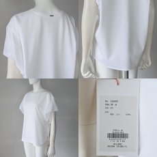 画像6: 【 PASSIONE 】 パシオーネ 異素材コンビ きれいめ シルケット Tシャツ カットソー 春夏秋 レディース  (6)