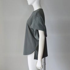 画像4: 【 PASSIONE 】 パシオーネ 異素材コンビ きれいめ シルケット Tシャツ カットソー 春夏秋 レディース  (4)