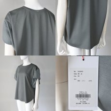 画像6: 【 PASSIONE 】 パシオーネ 異素材コンビ きれいめ シルケット Tシャツ カットソー 春夏秋 レディース  (6)
