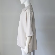 画像4: 【 CLOCHE 】 クロッシェ クロシェ 汗染み防止 ゆったりシルエット スキッパー ポロ Aライン フレア カットソー 春夏秋 レディース  (4)