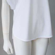 画像3: 【 PASSIONE 】 パシオーネ 異素材コンビ きれいめ シルケット Tシャツ カットソー 春夏秋 レディース  (3)