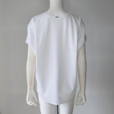画像5: 【 PASSIONE 】 パシオーネ 異素材コンビ きれいめ シルケット Tシャツ カットソー 春夏秋 レディース  (5)