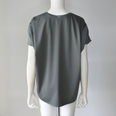 画像5: 【 PASSIONE 】 パシオーネ 異素材コンビ きれいめ シルケット Tシャツ カットソー 春夏秋 レディース  (5)
