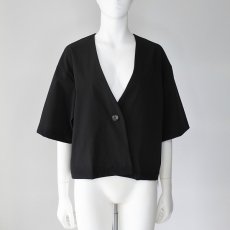 画像1: 《 セットアップ 対応》【 CLOCHE 】 クロッシェ クロシェ 接触冷感 撥水 ストレッチ 5分袖 ショート ジャケット 春夏秋 レディース  (1)