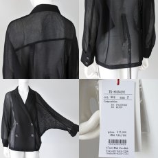 画像6: 【 Dignite Collier 】 ディニテコリエ ゆったり メッシュ ドルマン シャツ ダブル ジャケット 春夏秋 レディース  (6)
