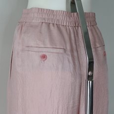 画像5: 【 PASSIONE 】 パシオーネ テロテロ 微光沢 シワ加工 アセテート 裏地付き ワイド イージー パンツ 春夏秋 レディース  (5)