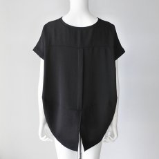 画像5: 【 Dignite Collier 】 ディニテコリエ きれいめ ジョーゼット シアー バックスリット コクーン ブラウス カットソー 春夏秋 レディース  (5)