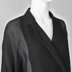 画像2: 【 Dignite Collier 】 ディニテコリエ ゆったり メッシュ ドルマン シャツ ダブル ジャケット 春夏秋 レディース  (2)