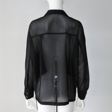 画像5: 【 Dignite Collier 】 ディニテコリエ ゆったり メッシュ ドルマン シャツ ダブル ジャケット 春夏秋 レディース  (5)