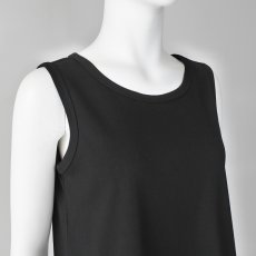 画像2: 【 Dignite Collier 】 ディニテコリエ 異素材コンビ 裾シアー タンクトップ カットソー 春夏秋 レディース  (2)