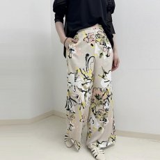 画像7: 【 anana 】 アナナ きれいめ テロテロ ペイント フラワー 裏地付き ワイド パンツ 春夏秋 レディース  (7)