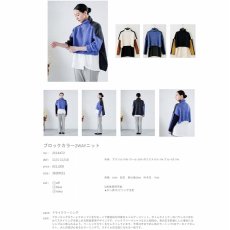 画像2: 【予約商品】《納期：2025年11月上旬》【 Lallia Mu 】ラリアムー ウール 20％ ブロックカラー 2Way 前後着用 タートルネック ニット 春秋冬 レディース  (2)