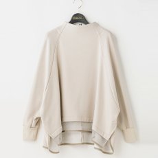 画像1: 【予約商品】《納期：2025年11月上旬》【 Lallia Mu 】ラリアムー 極暖 ゆったり 異素材コンビ ボンバーヒート 裏起毛 ソフトサーモ フレア ボトルネック プルオーバー カットソー 春秋冬 レディース  (1)