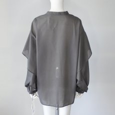 画像5: 【 CLOCHE 】 クロッシェ クロシェ 吸湿速乾 ラッフルフリル シアー スキッパー ブラウス 春夏秋 レディース  (5)