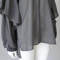 画像3: 【 CLOCHE 】 クロッシェ クロシェ 吸湿速乾 ラッフルフリル シアー スキッパー ブラウス 春夏秋 レディース  (3)